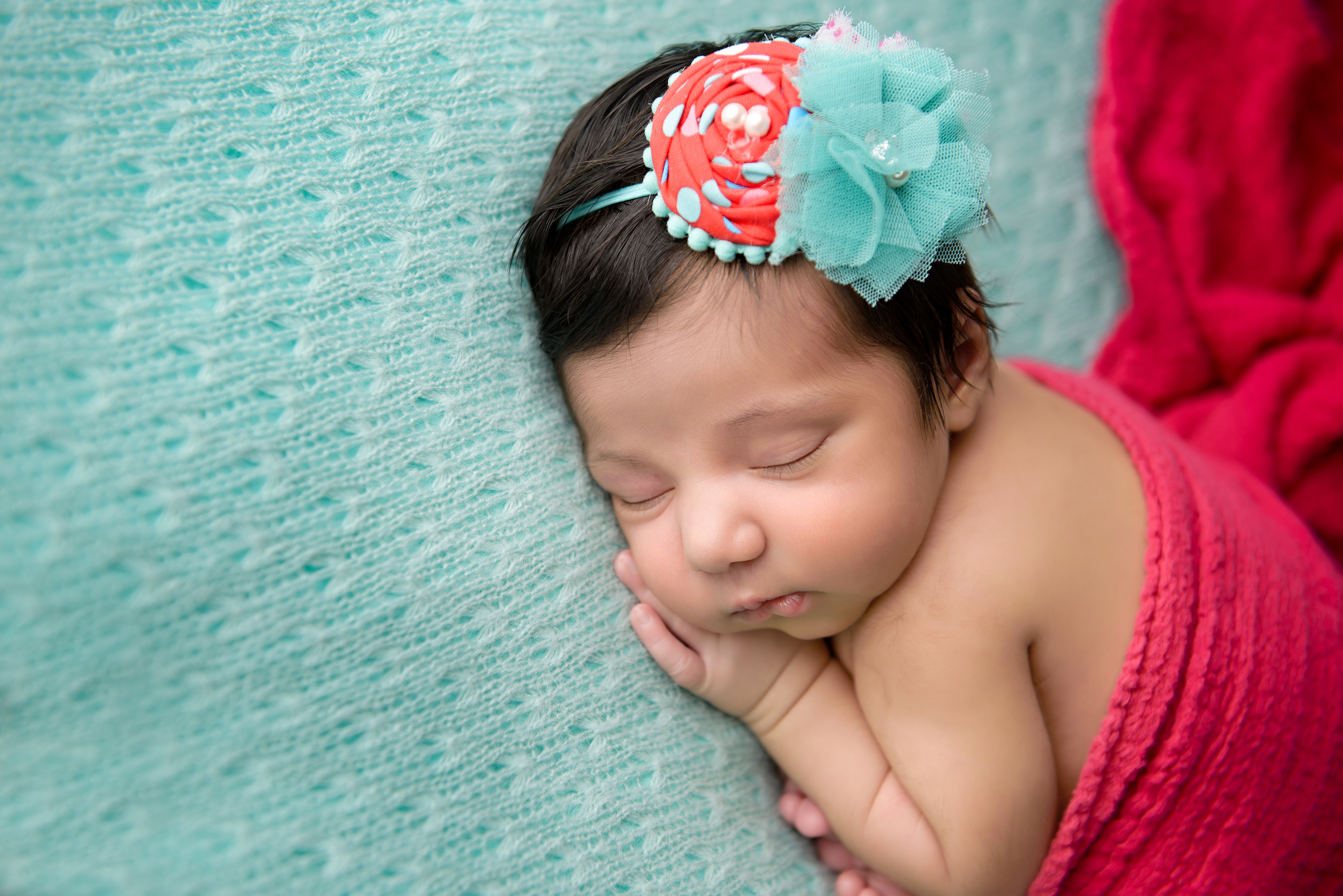 Newborn Baby Photographer Amanda Dams Mint And Pink