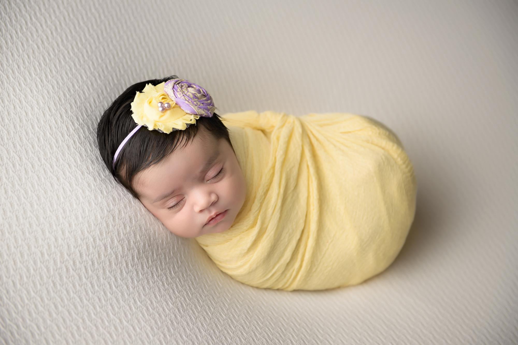 Calgary Newborn Photographer Yellow Wrap