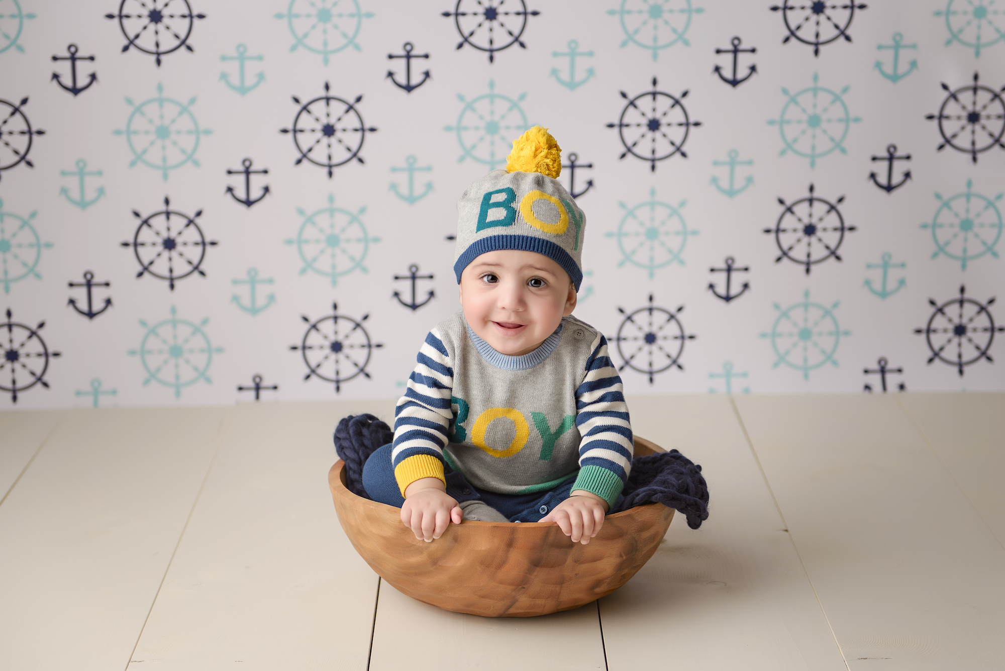 Baby Photography Boy On A Bowl