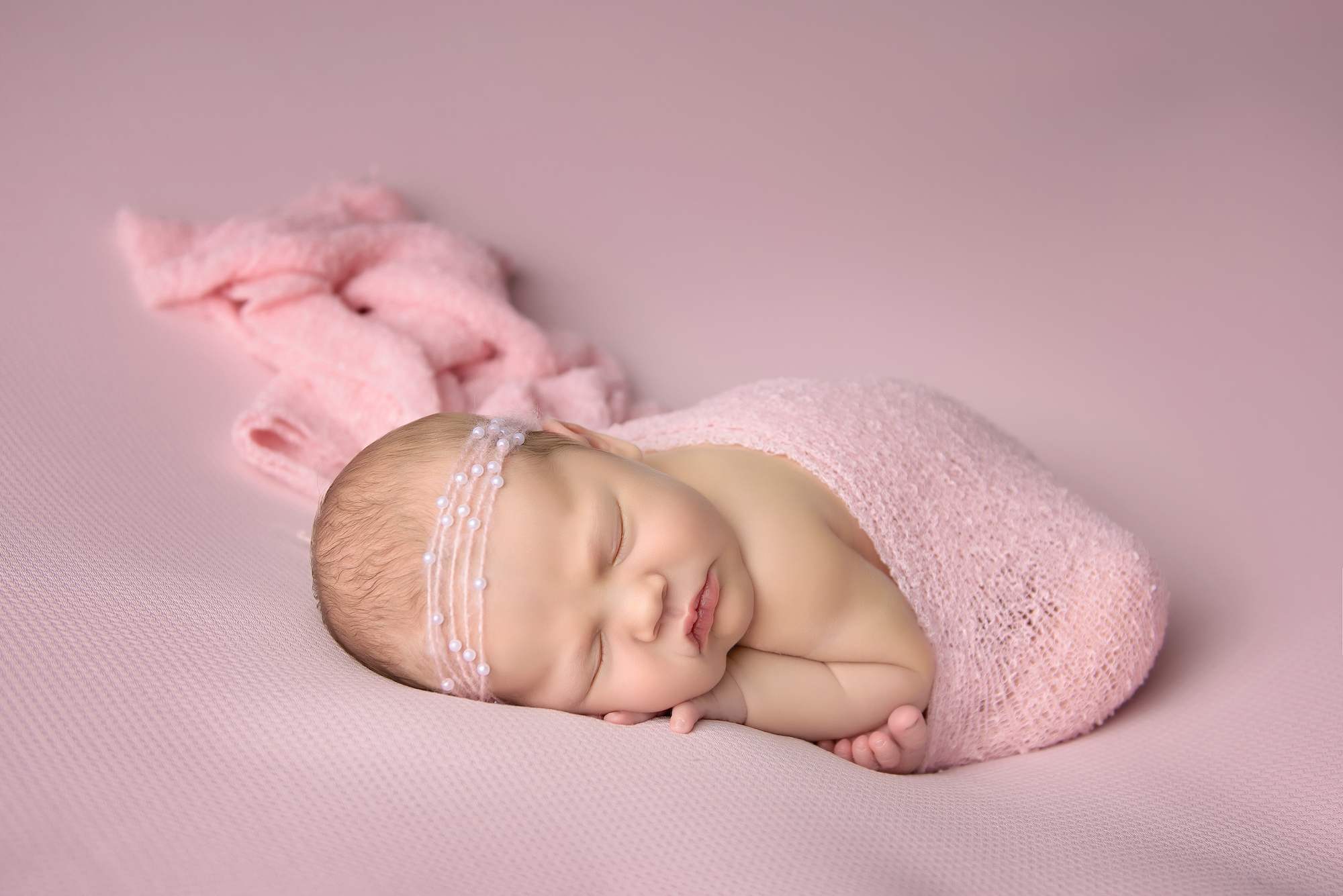 Calgary Newborn Photographer Baby Girl Pink