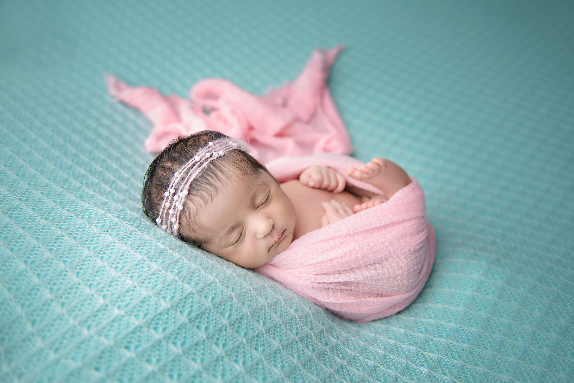 Newborn Photography Pink Mint