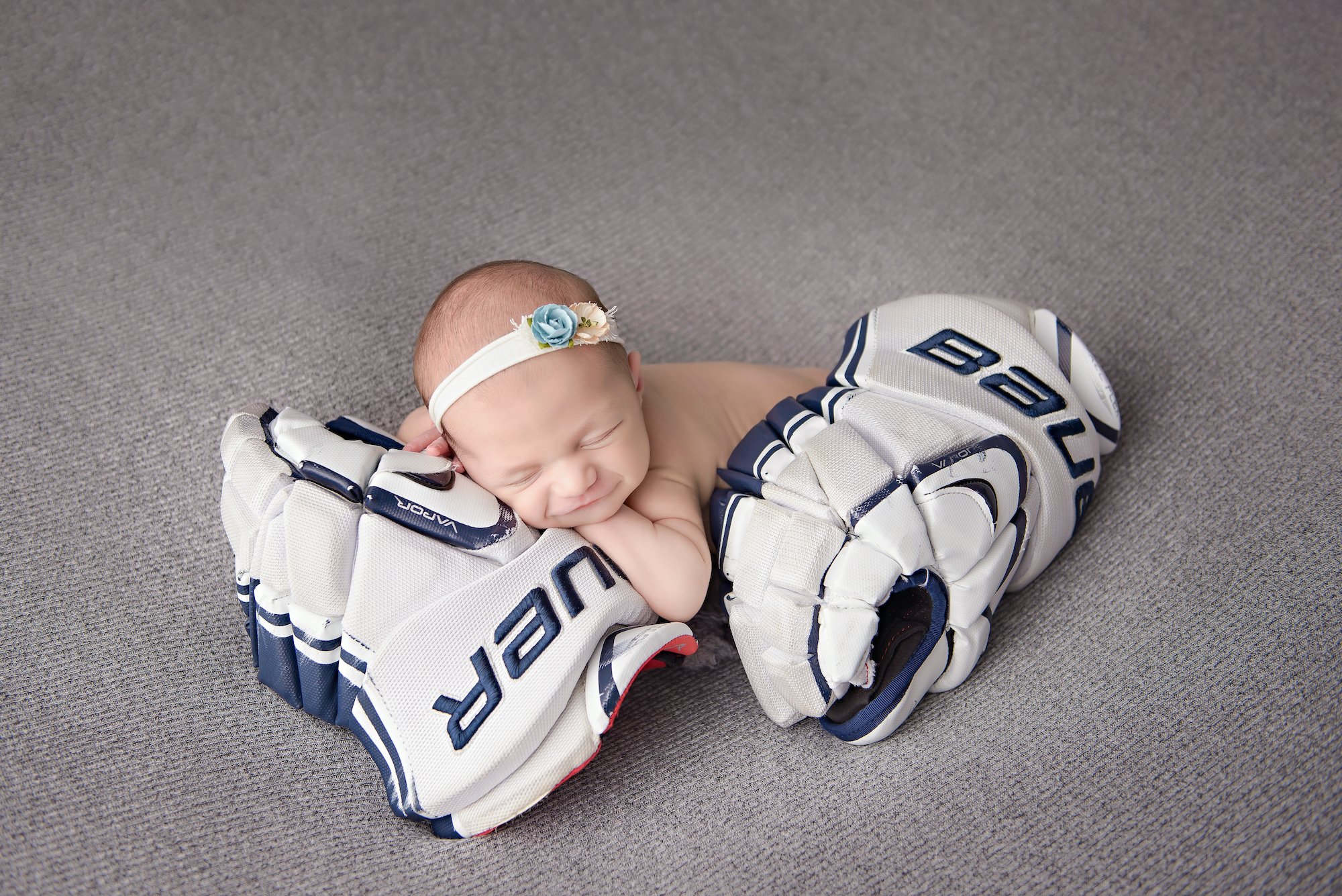 Calgary Newborn Photographer Hockey Theme