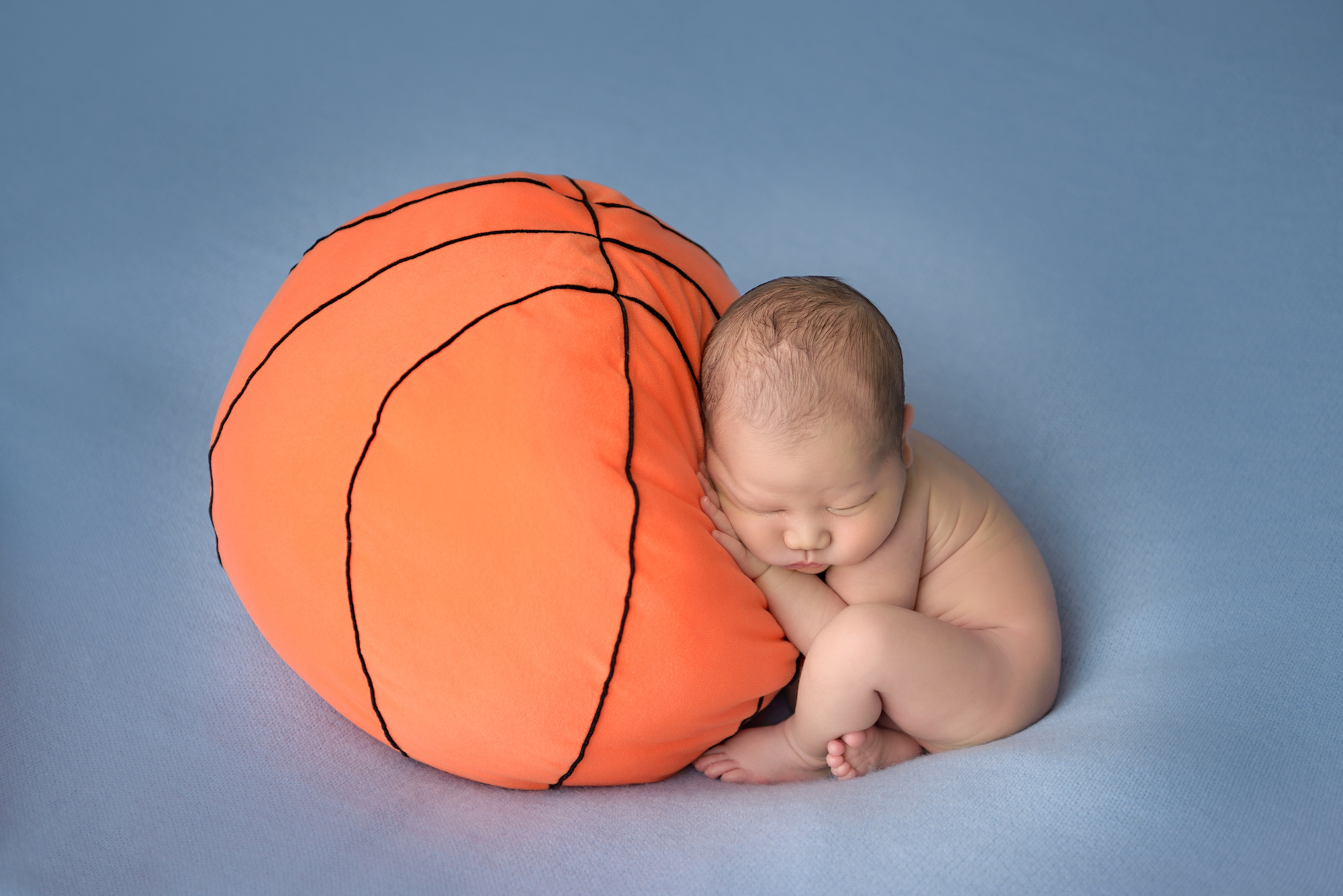 Calgary Newborn Photographer Basketball Theme