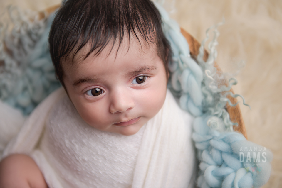Newborn Baby Photography brown eyes