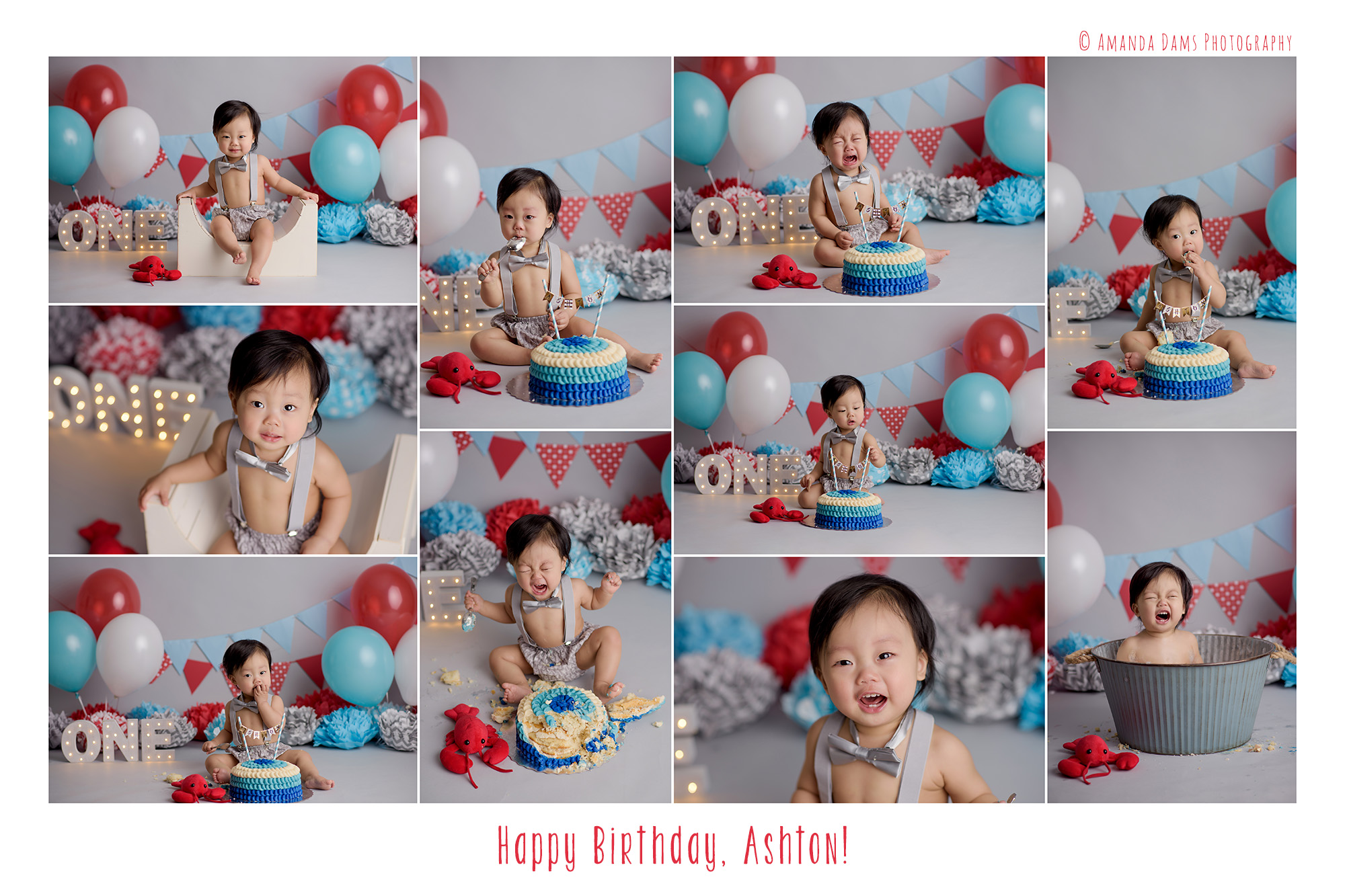 Calgary Cake Smash Session Baby Ashton