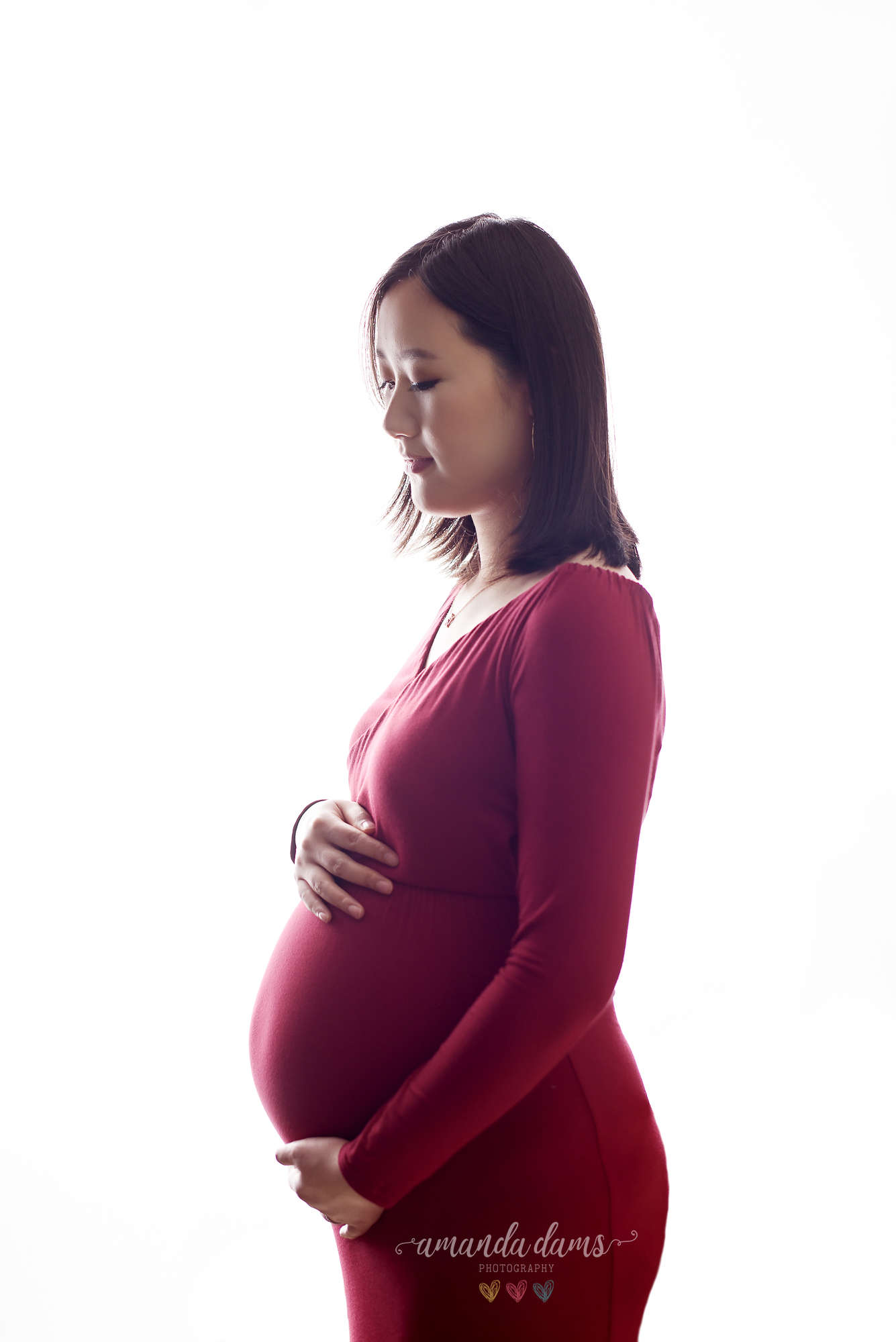 Maternity Photography Calgary Amanda Dams Photography Red Dress Mimo 11