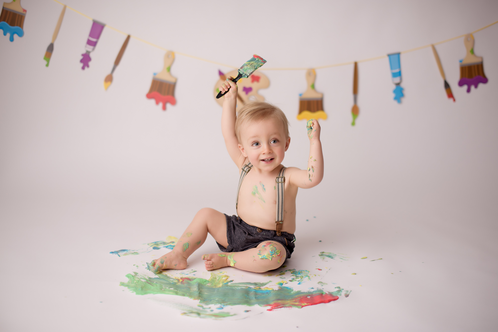 Baby Photography Lucas Paint Session Cake Smash Photography Alternative 4