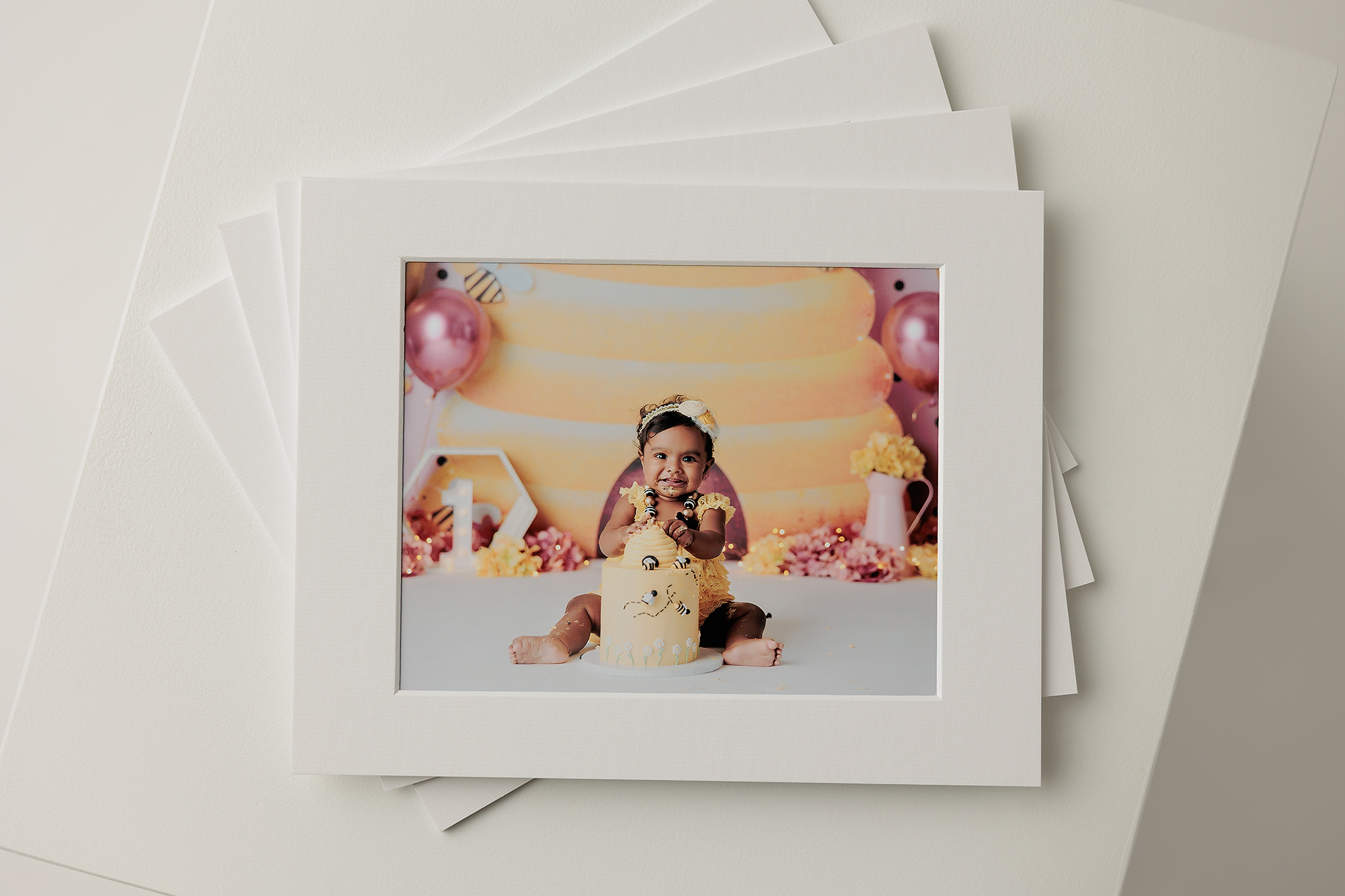 fine art prints of a cake smash photography session by Amanda Dams