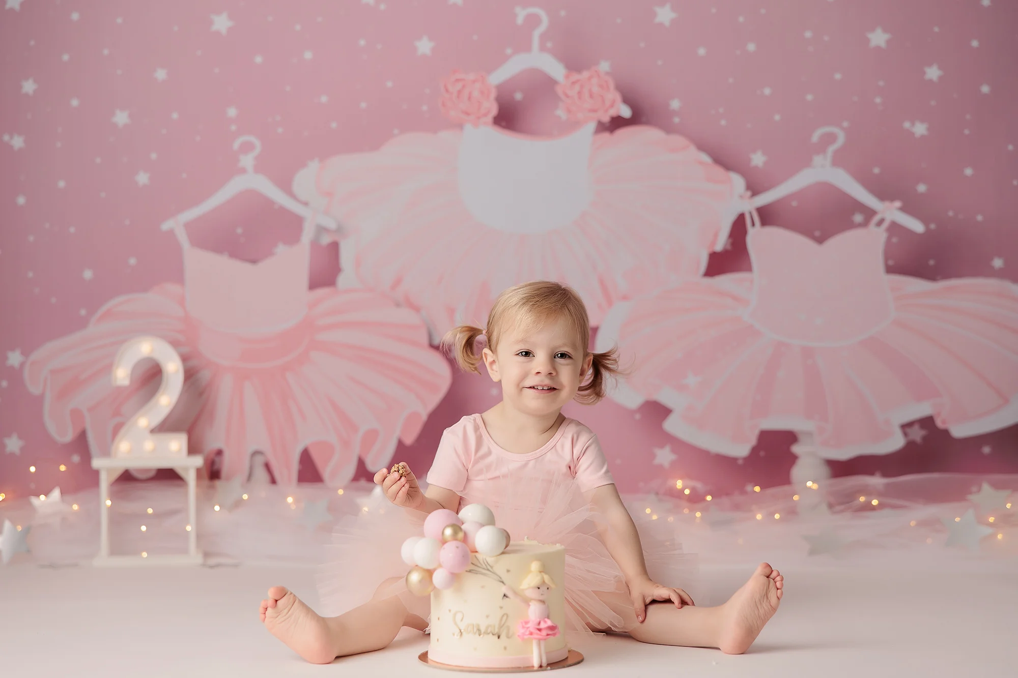 Sarah 2nd Birthday Cake Smash Photography Calgary