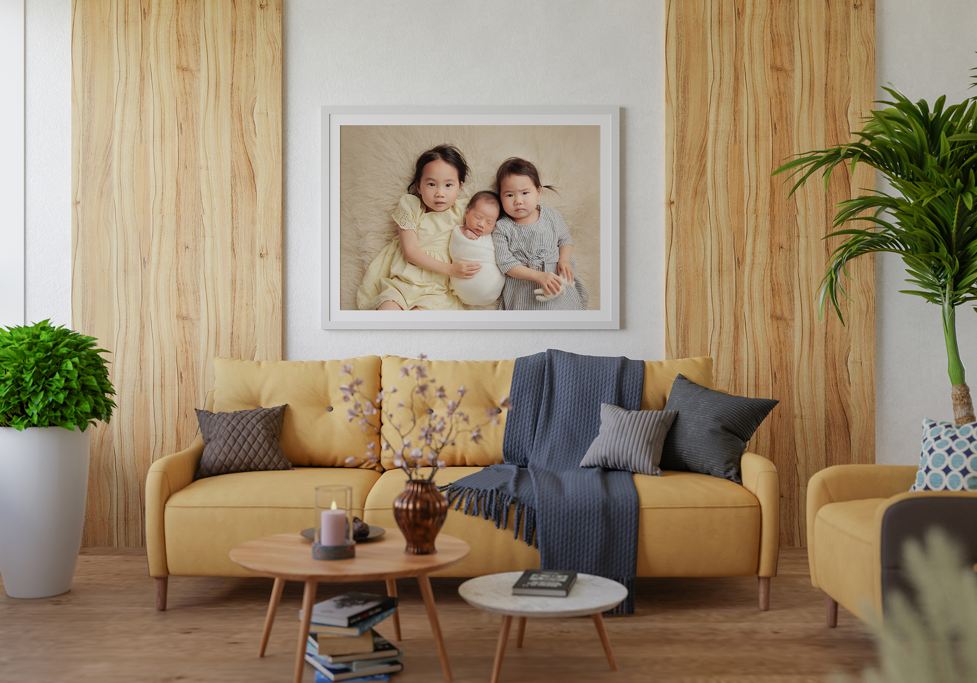 Baby Photography Fine Art Frame In Living Room