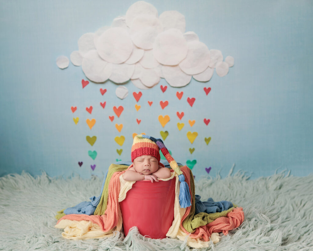 newborn photo of rainbow baby newborn photo of rainbow baby